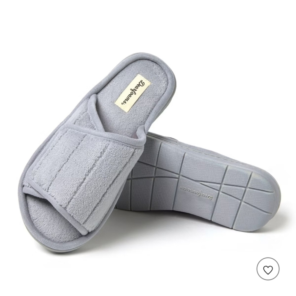 Dearfoams Women's Mickey Terry Adjustable Slide House Slipper. colorsleet.